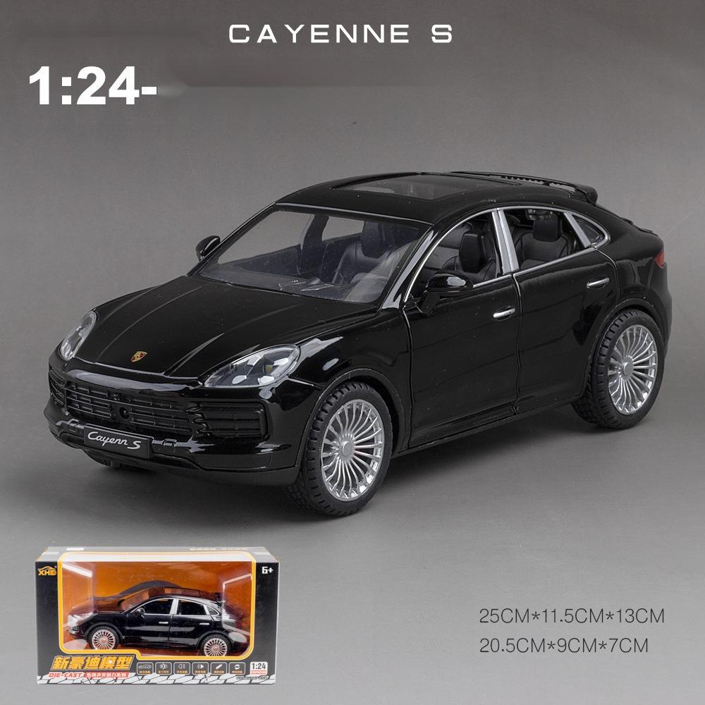 1:24 Porsche Cayenne S Turbo SUV Model Samochodu Ze Stopu Odlewane Metalowe Zabawki Model Samochodu Symulacja Dźwięku Światła Kolekcja Prezent dla Dzieci F384