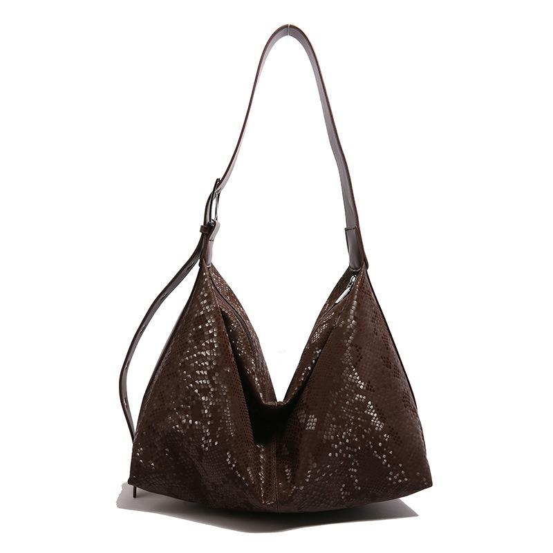 Bag women's new literary and retro high-end women's shoulder bag casual versatile commuting large-capacity portable women's bag