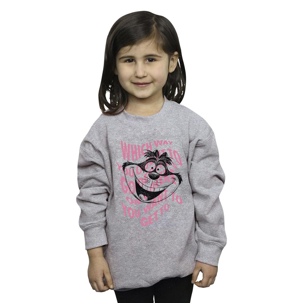 Disney Girls Alice In Wonderland Chesire Cat Sweatshirt