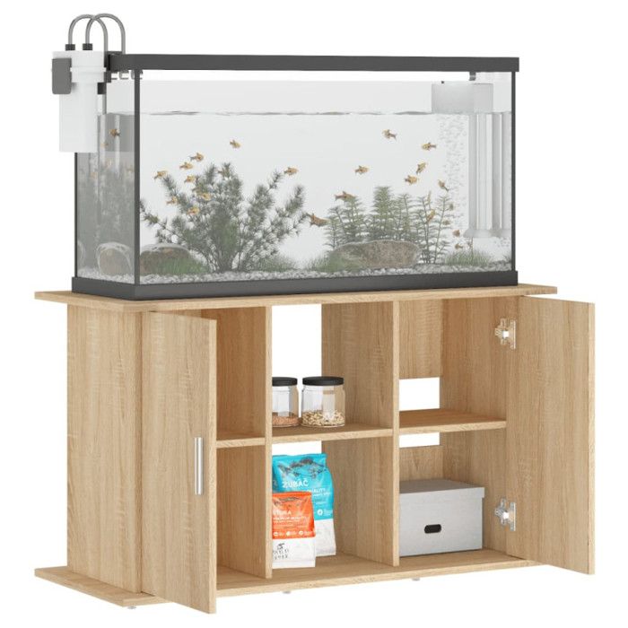 VidaXL Support d'aquarium chêne sonoma 101x41x58 cm bois d'ingénierie 833610