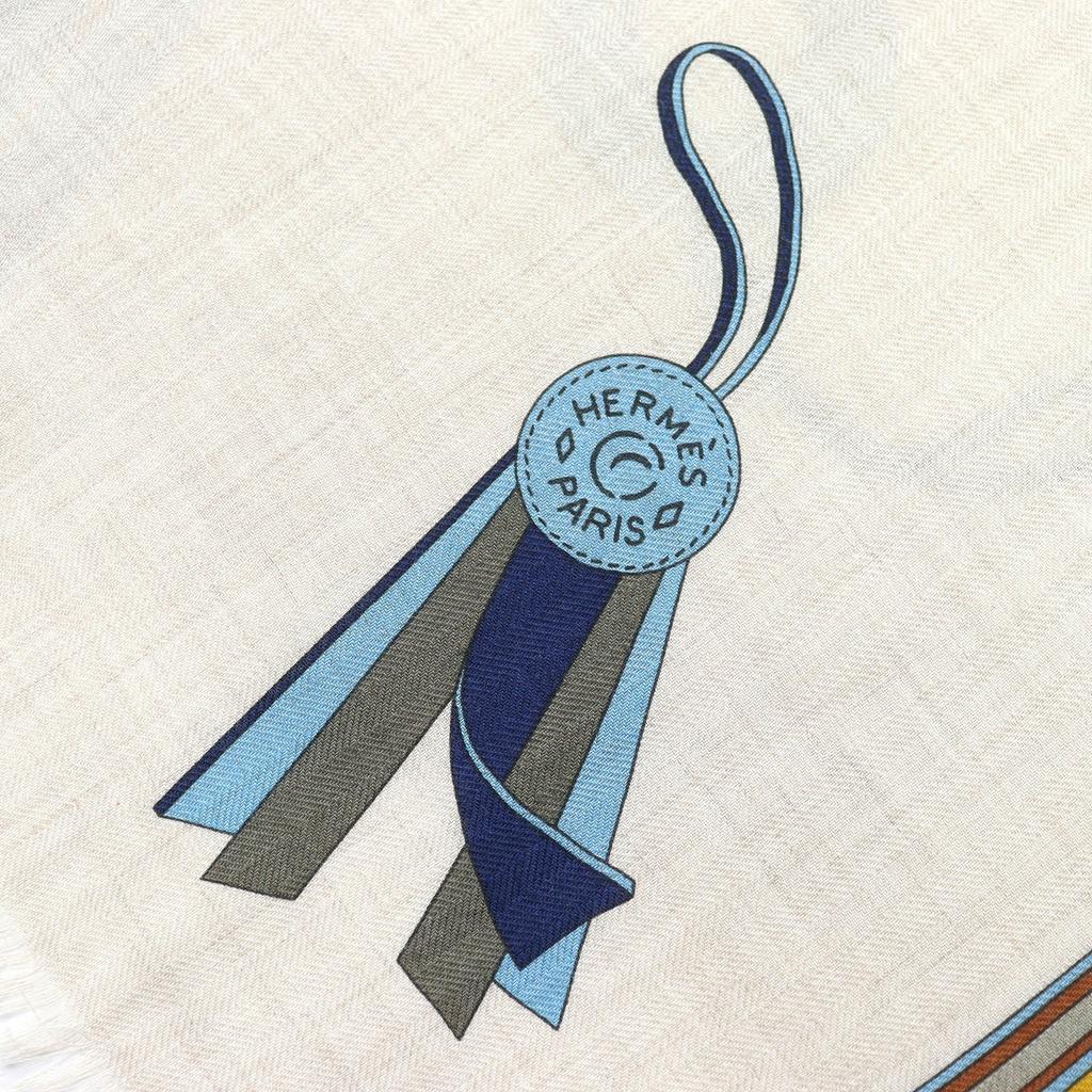 Excellent HERMES Stall Rectangle BRIDES ET GRIS GRIS (Bridles and Charms) Used