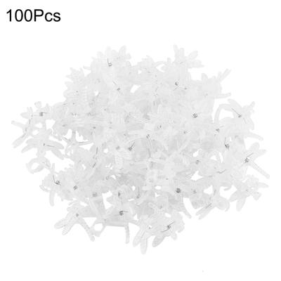 Lot de 100 mini-tiges de jardin en plastique transparent pour orchidées