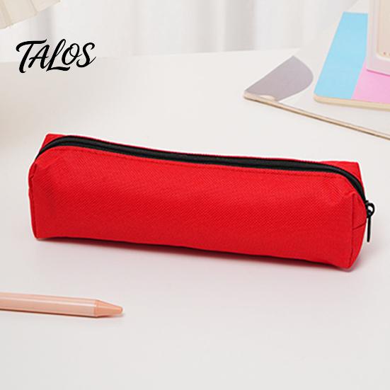 Wide-mouth Zipper Pouch Oxford Pencil Case, Large Capacity Pen for Students, Nylon Fabric Bag Simple Stationery Office School Travel Storage Case