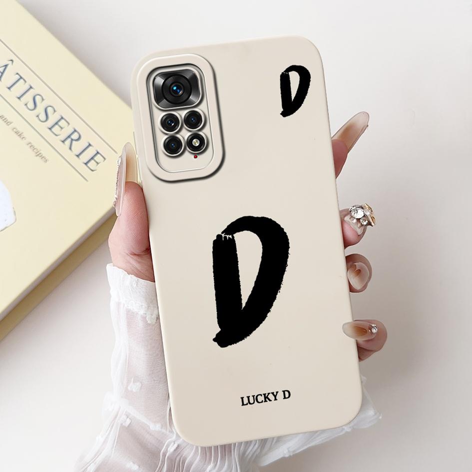 For Xiaomi Redmi Note 11S 4G Case Lovely Letters Soft Silicone Shockproof Phone Cover For Redmi Note 11 Pro Plus Note11 4G Funda