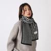 Panama Women's Autumn and Winter Checkered Knitted Wool Scarf Thickened Warm Neck Fashion Luxury Brand H129