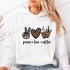 Women Hoodies Tops Funny Heart Leopard Print Hoodie Fashion Clothing Casual Female Sweatshirts Heart Leopard Fashion Streetwear