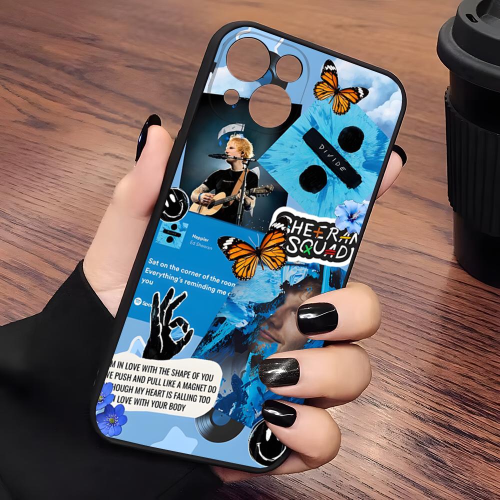 

E-Ed S-Sheeran Hot Singer Phone Case Matte Transparent For Iphone 16 15 Max 14 13 Mini 12 Pro 7 8 11 XR Xs X Plus Back Cover iPhone 15 Pro