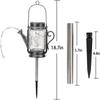 Hot,Solar Lantern Outdoor Hanging Mason Jar Solar Light 45 LED Spray Can Light for Patio Walkway Garden