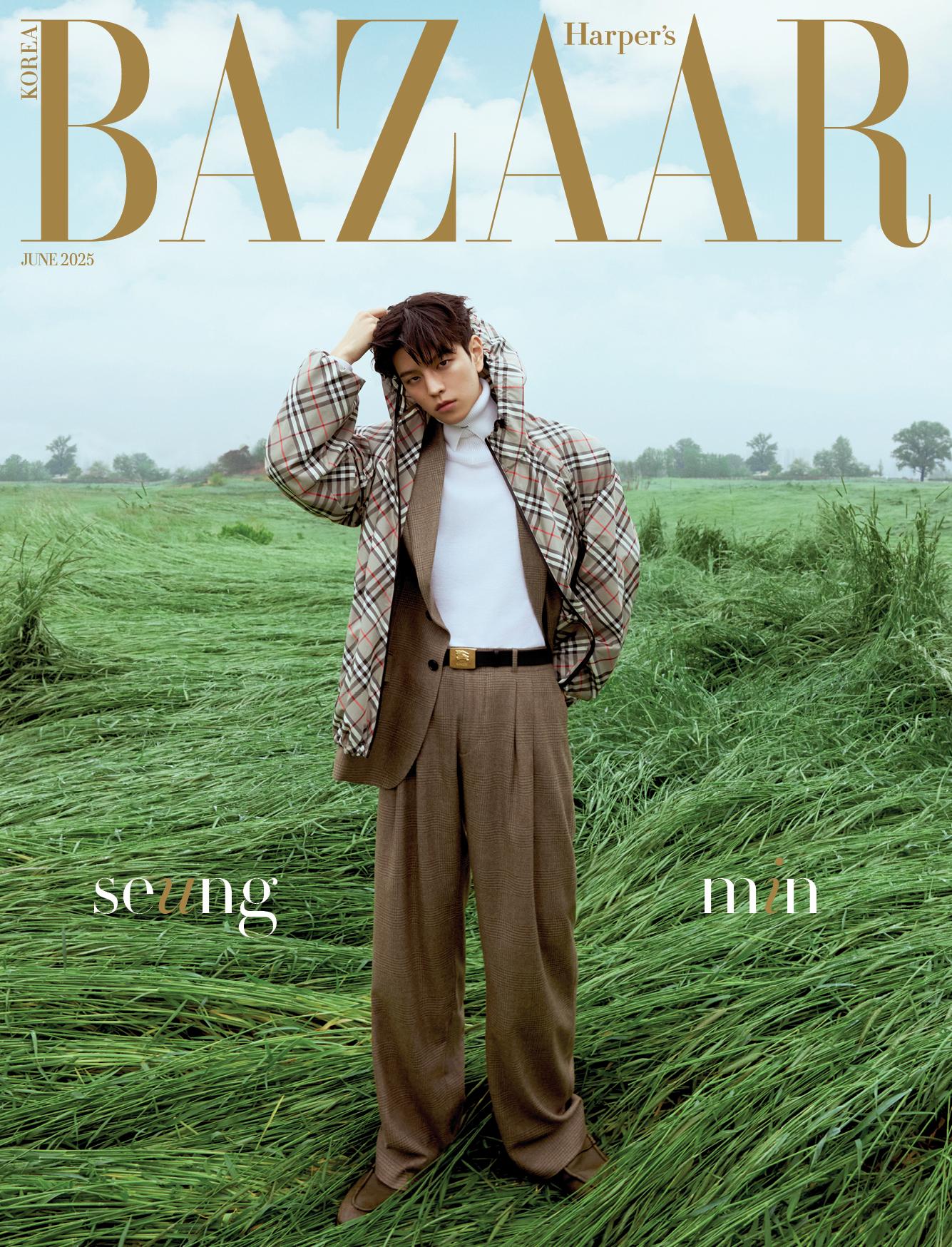 

HARPER S BAZAAR Корея 2025 Июнь Stray Kids Seungmin+ Почтовая открытка, Jung Eun-Chae