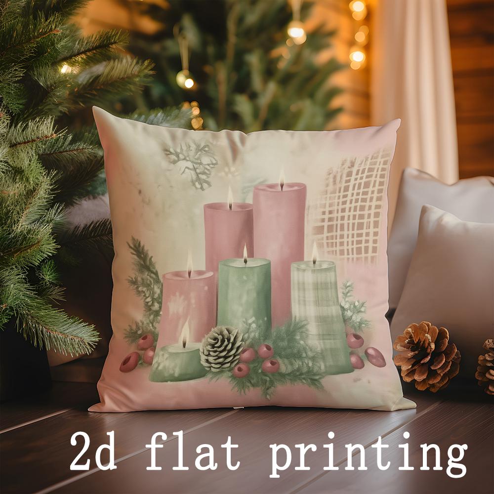 Home Decor Festive Holiday Decor Pillow Covers with Prints Pattern Cushion Cover Suitable for Sofa Bedroom Car Pillow Cover