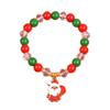 Holiday Beaded Letter & Christmas Tree Bracelet Set - European & American Style