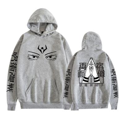 Anime Jujutsu Kaisen Ryomen Sukuna Baskılı Kapşonlu Erkek Kadın Ortak Kapşonlular Yüksek Kaliteli Kapşonlu Streetwear Harajuku