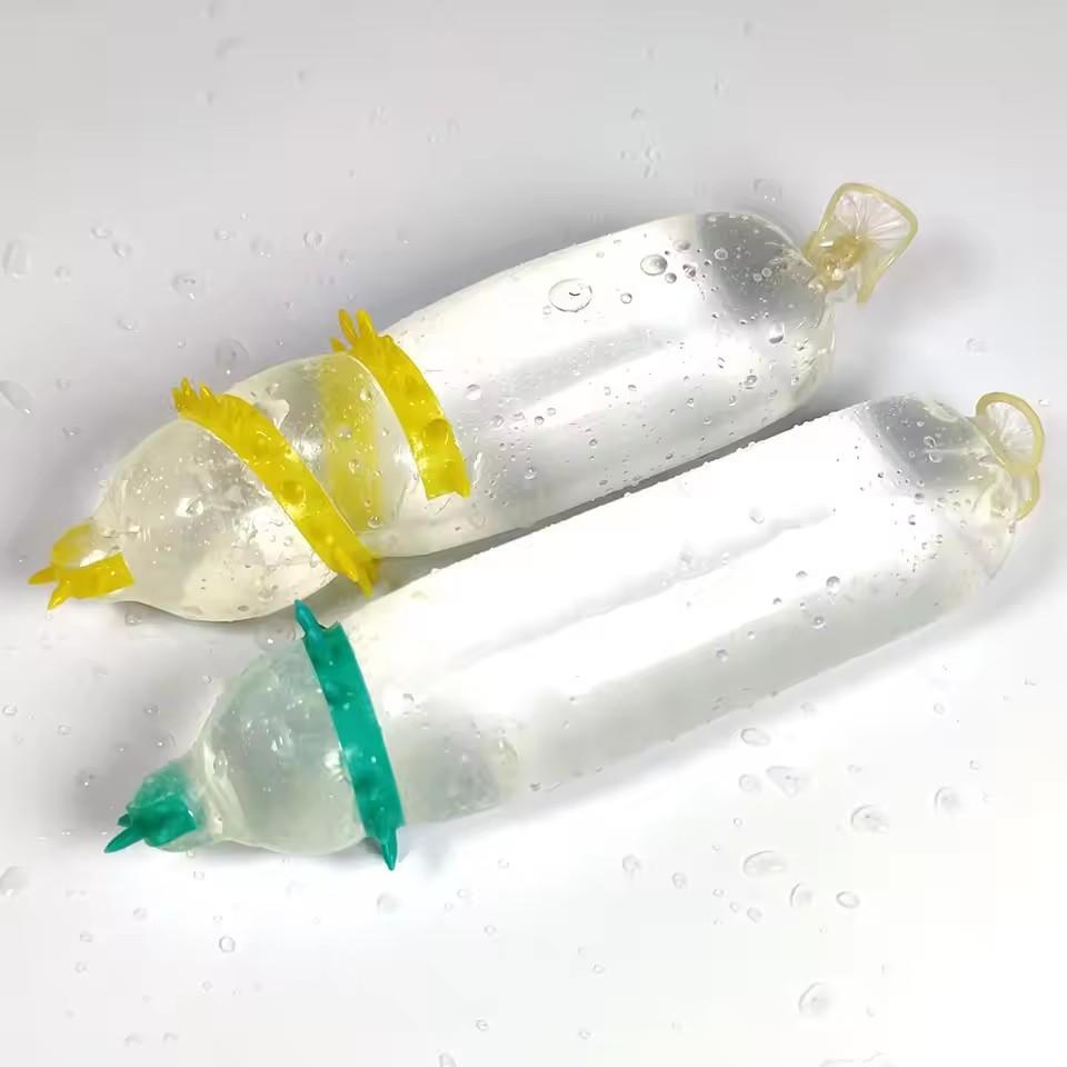 5 pcs Men Condoms Adult Sex Products Sensation Female G-spot Vaginal Stimulation Condoms Sophora Viciifolia Spike Penis Sleeve