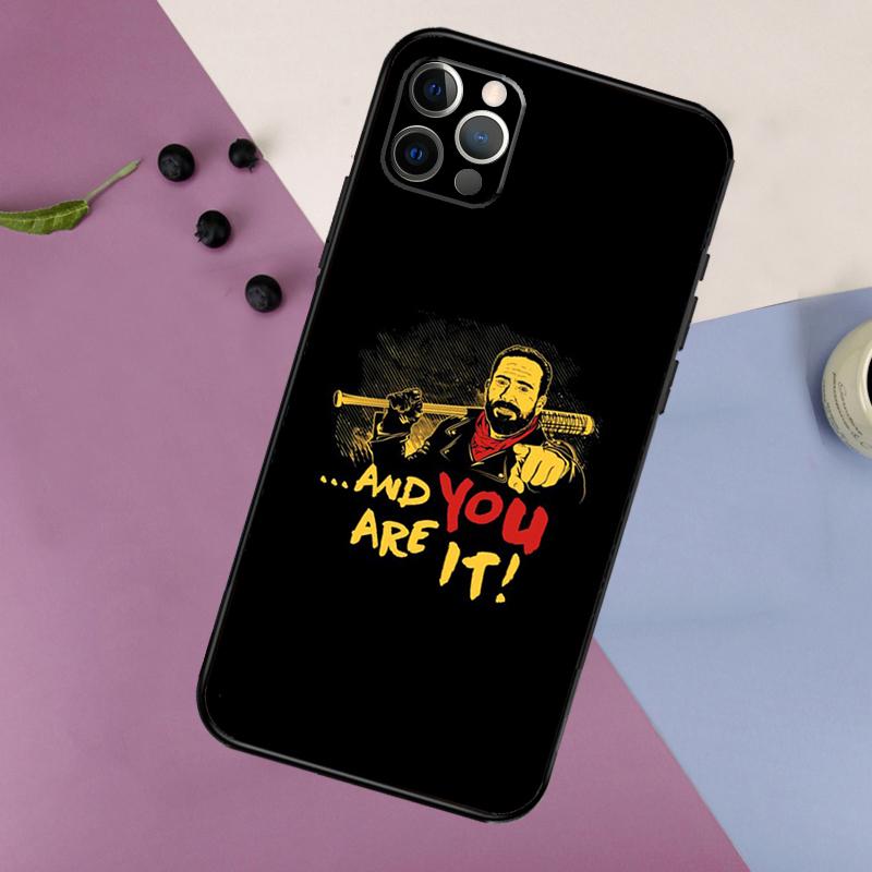 Negan The Walking Dead Phone Case For iPhone 16 15 14 13 11 12 17 Pro Max Mini 15 16 Plus 16e 17 Air Bumper Cover