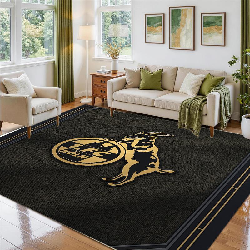 FC Köln Design Crystal Velvet Rug Soft Decorative Mat for Bedroom Entrance