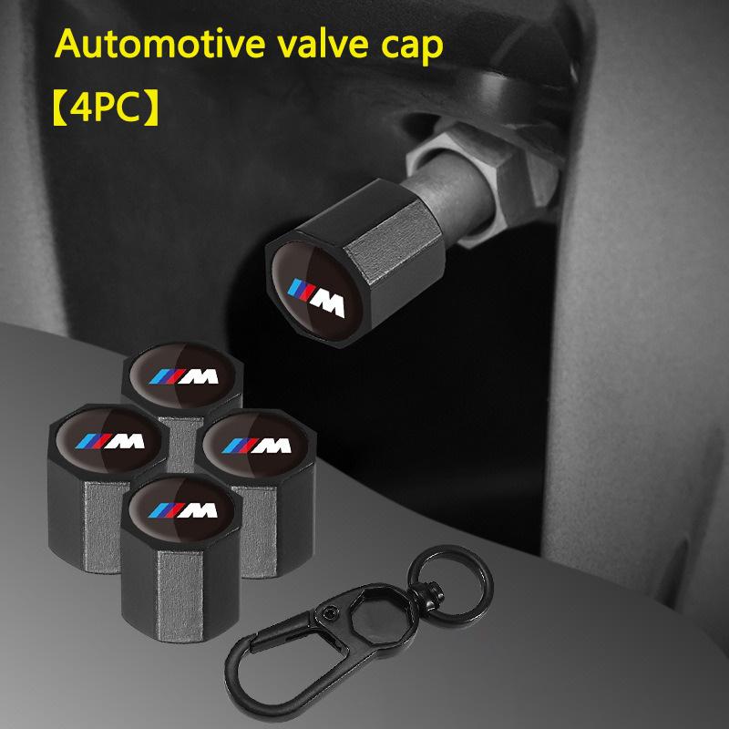 MDNS1 Car Wheel Tire Valve Systems Cap with Keychain Keyring Badge For BMW M Mini E34 E36 E60 E90 E46 E39 F10 F20 F30 X5 X6 X1 M3 M5