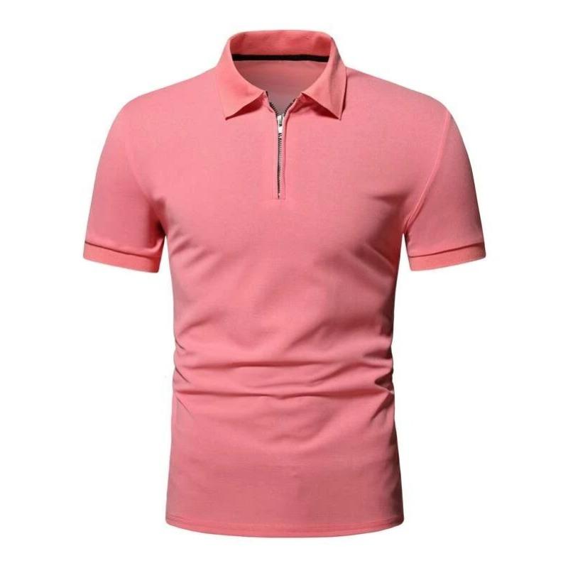 Erkek Polo Tişört Düz Renk Kısa Kollu Yakalı Tişört Günlük Fitted Üst Erkek Giyim