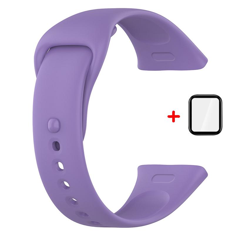 Silicone Band For Xiaomi Redmi Watch 3 Active Strap Replacement Watchband Bracelet For Redmi Watch 3 Lite With Screen Protector