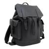 COACH Hudson 30 Flap and Drawstring Closure Calf Leather Backpack Large Men's Black