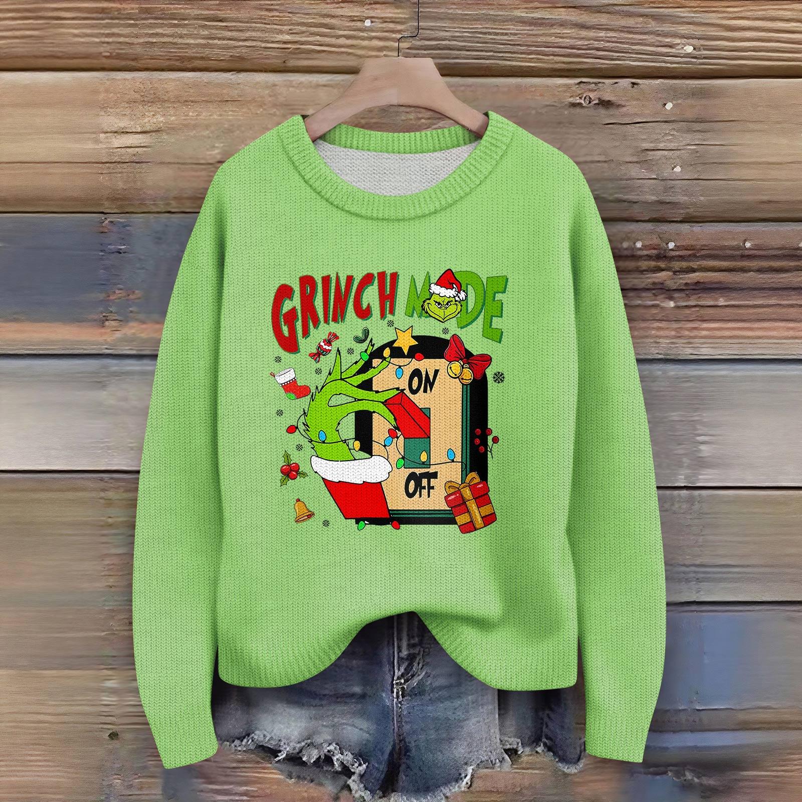 

Женский модный повседневный пуловер с длинным рукавом и вырезом горловины L зелёный