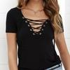 Women Short Sleeve T-Shirt Sexy V-Neck Tops Ladies Summer Casual Pullover Blouse