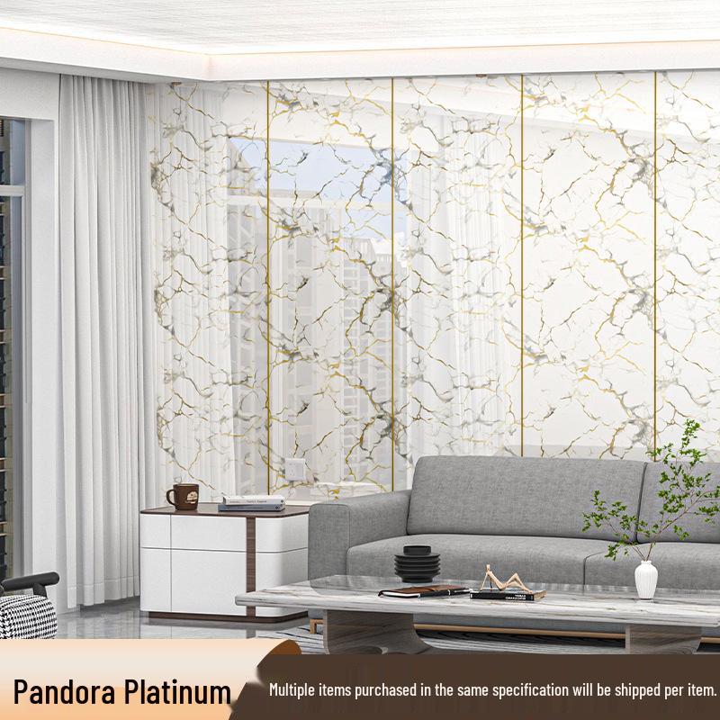 Waterproof Self-Adhesive Marble Tile Wallpaper for Living Room Walls