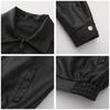 Fall Winter Women Lapel Collar Long Sleeve Slim Fit Zipper Pu Leather Jacket