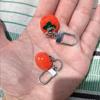Eye catching Key Chain Charm Pendant Delicate Bag Charm Dainty Persimmon Decoration Keychain for Fashion Enthusiasts
