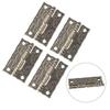 Door Hinges Hinges 4pcs Antique Printing Easy To Install Retro Design With Screws Zinc Alloy Vintage Wooden Boxes