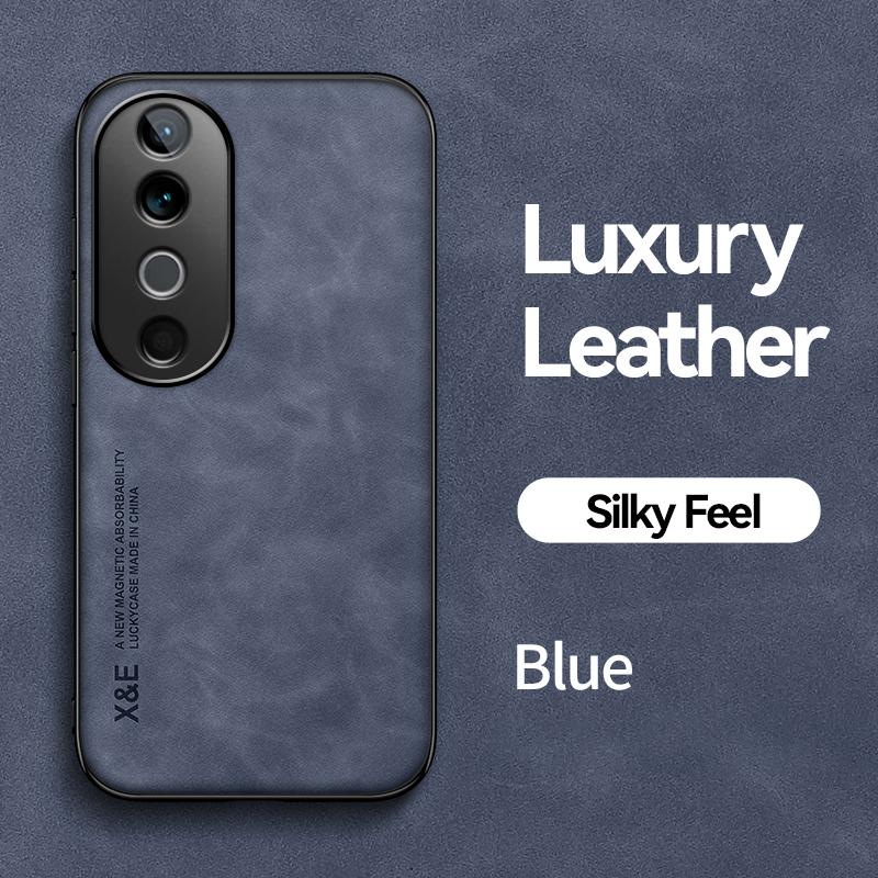 KEYSION Luksusowe etui ze skóry PU w stylu retro do VIVO V40 5G V40 Pro 5G Miękki silikon + PC Odporna na wstrząsy tylna obudowa telefonu do VIVO V40 Pro 5G