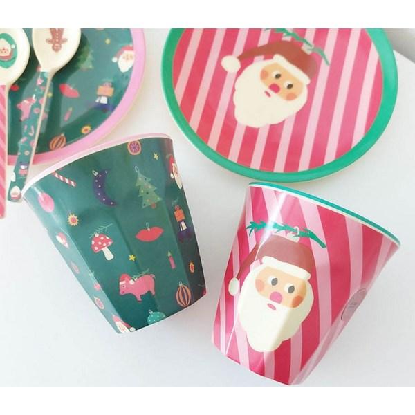 Rice babykrus, 2-delt sett, mini nisse, vinterskog, 1 sett