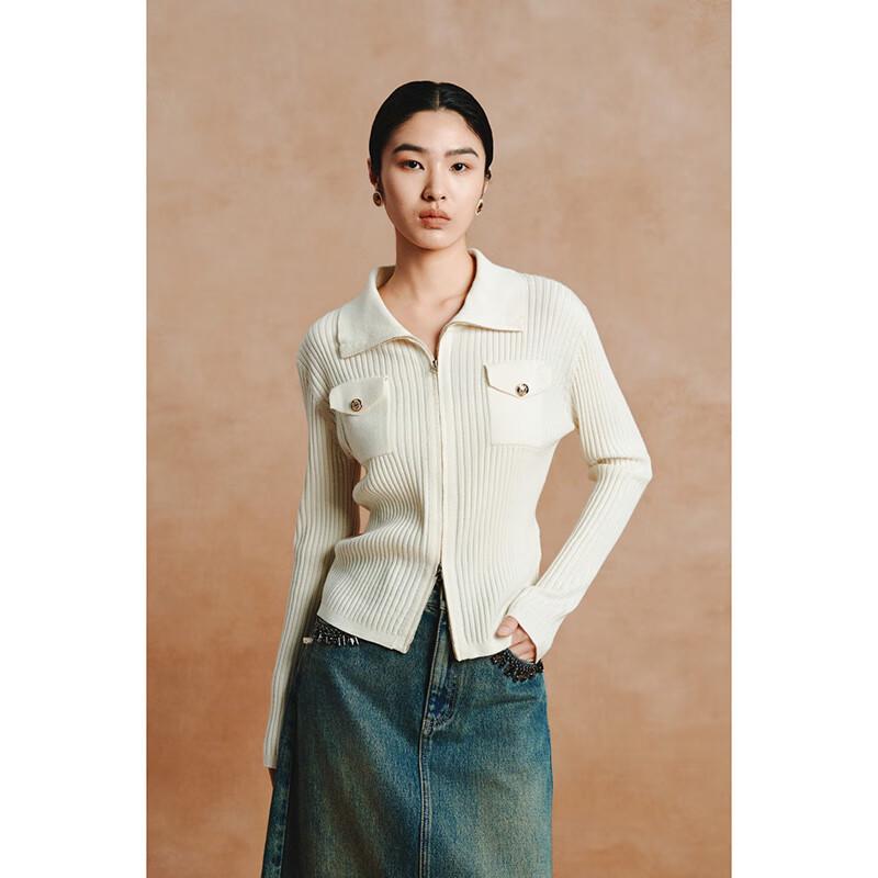 Gejin Women's Zipper Knit Cardigan