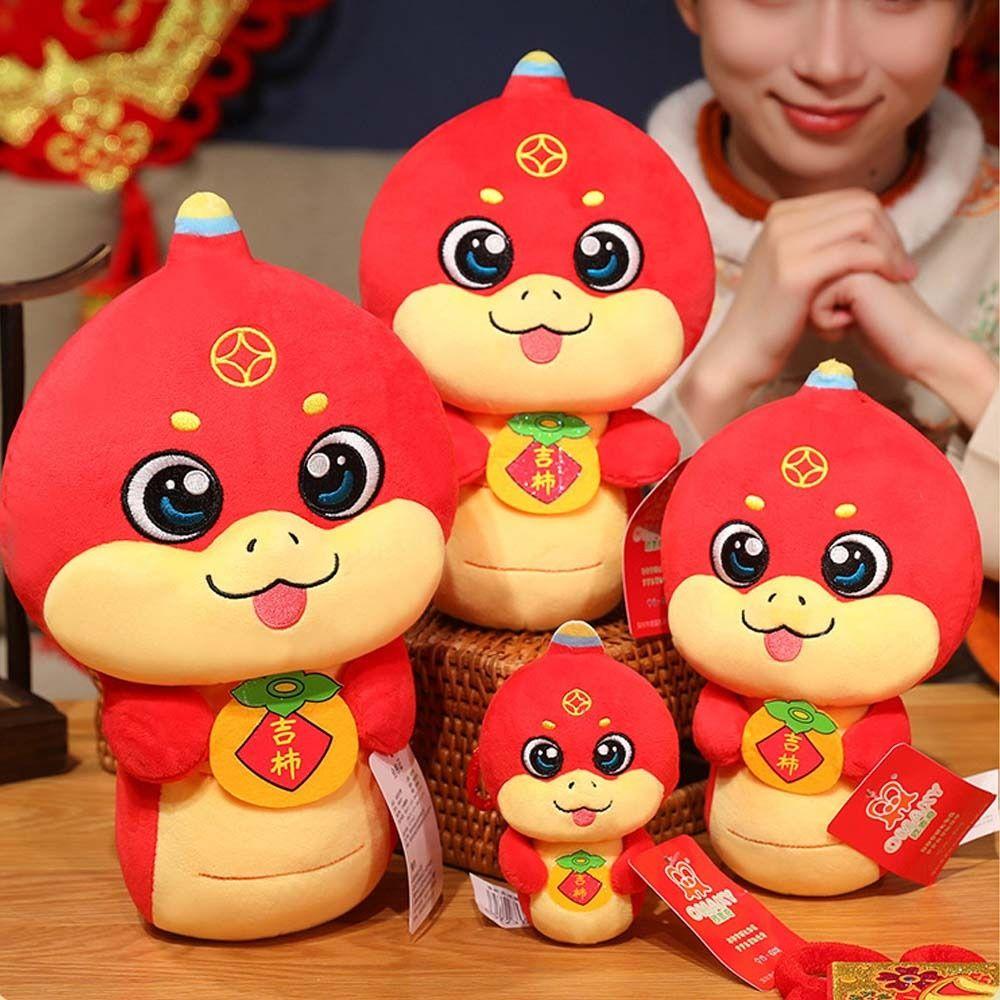 

Soft Zodiac Blessing Snake Doll Stuffed Lucky Snake Doll Plushies New Year Gifts 15cm