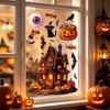 PVC Electrostatic Stickers Halloween Static Window Clings, Glass with Ghost Cat Bat Pumpkin Decals Patterns, Reusable Holiday for Shop Windows