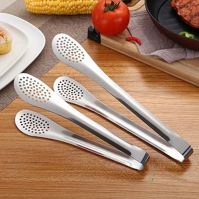 1 Stück Küchenutensilien BBQ Lebensmittelzange Küchenchefzange Edelstahl Tragbar für Picknick Barbecue Kochartikel