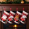 Large Christmas Stocking for Fireplace For Hanging with Santa Design Spacious Fabric Stocking for Holiday Decor