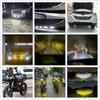 2PC Car Grile LED Light Pods Car Front Headlight 180W Motorcycle ATV UTV Projector Lens Car Fog Offroad 38000LM with Fan 10V-36V