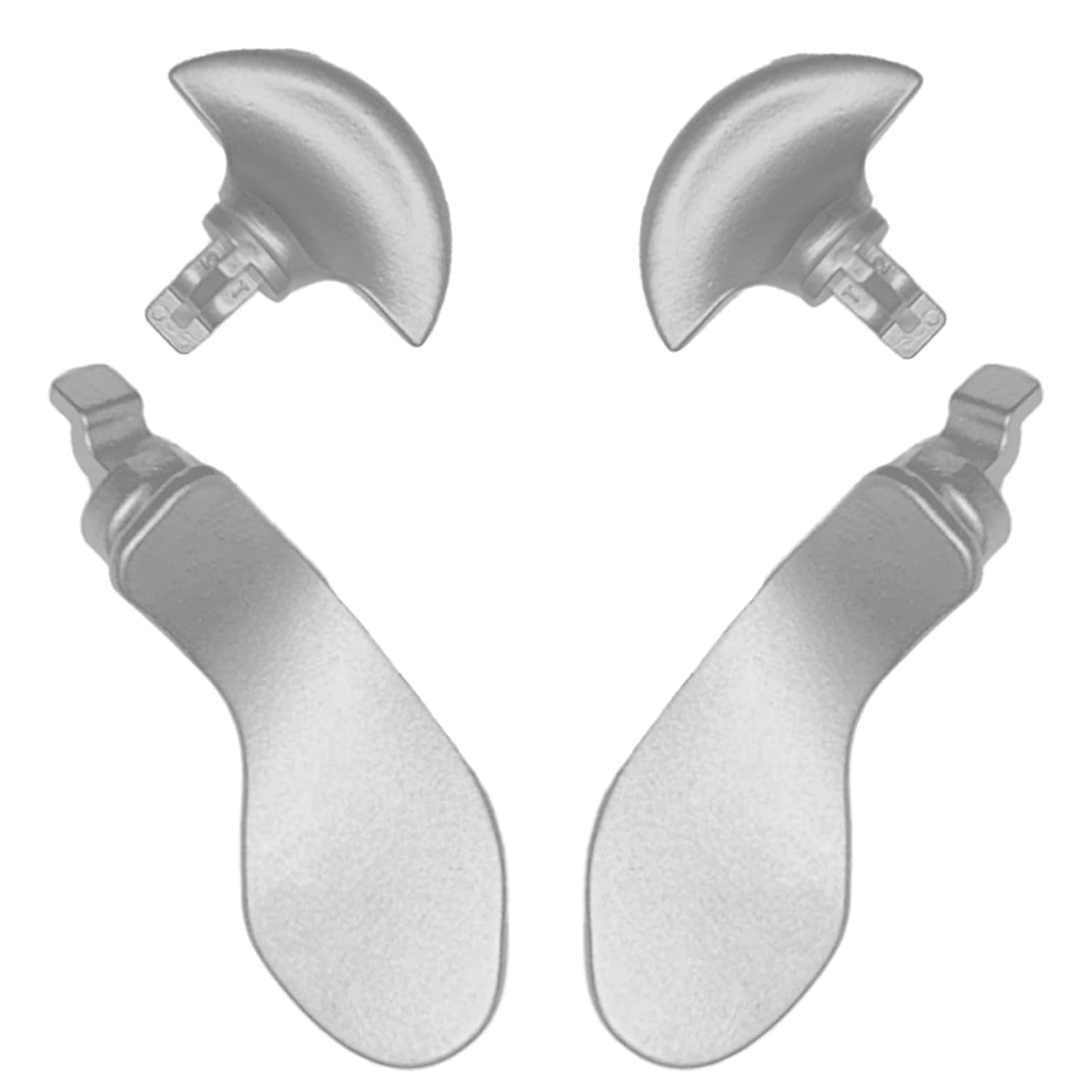 

4 шт. задних лепестка для контроллера PS5 DualSense Edge, сменные металлические задние лепестки, кнопки триггера, запасные части для контроллера PS5 Edge серебряный