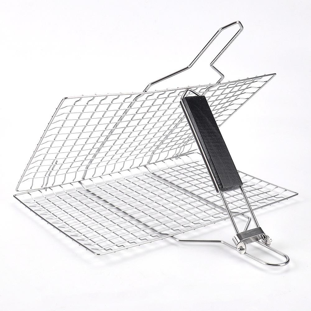 Non Stick BBQ Mesh Stainless Steel Barbecue Tool New Barbecue Net Plate  Picnic