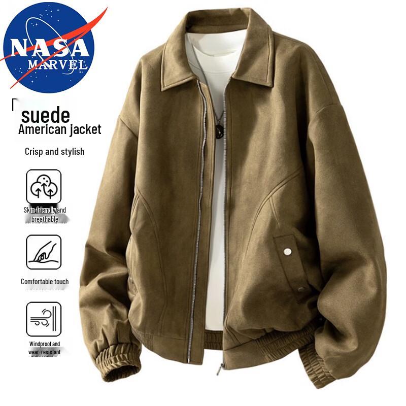 NASA MARVEL Herren Freizeitjacke aus Kunstwildleder