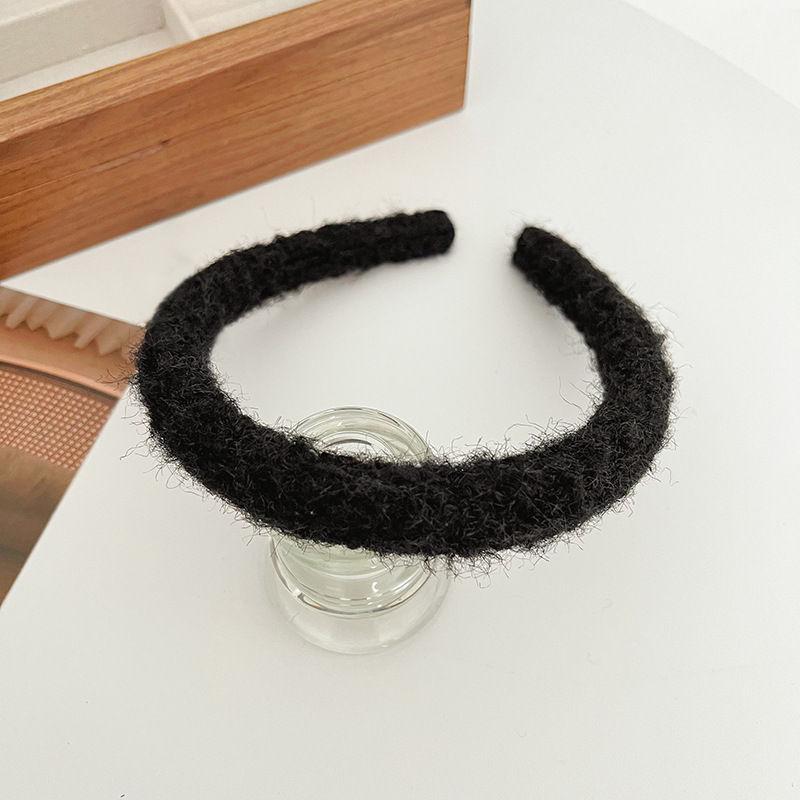 Rhinestone Metal Letter Headband Wool Headdress Vintage Bow Hair Accessories