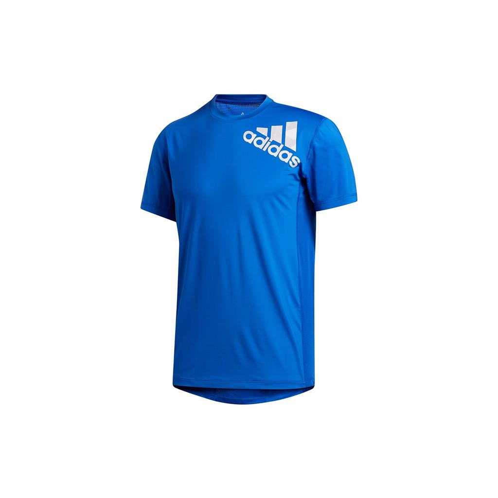 adidas T Shirts Men's Blue Crew Neck Moderate Straight Fit GH5107