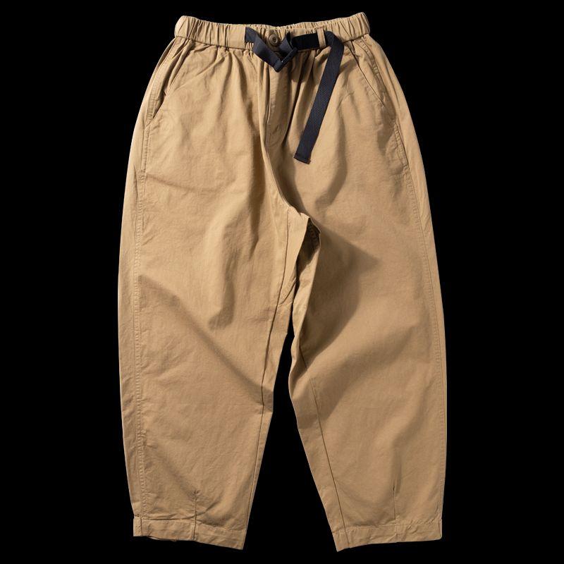 Youth Cotton Japanese-Style Retro Handsome Casual Wide-Leg Pants