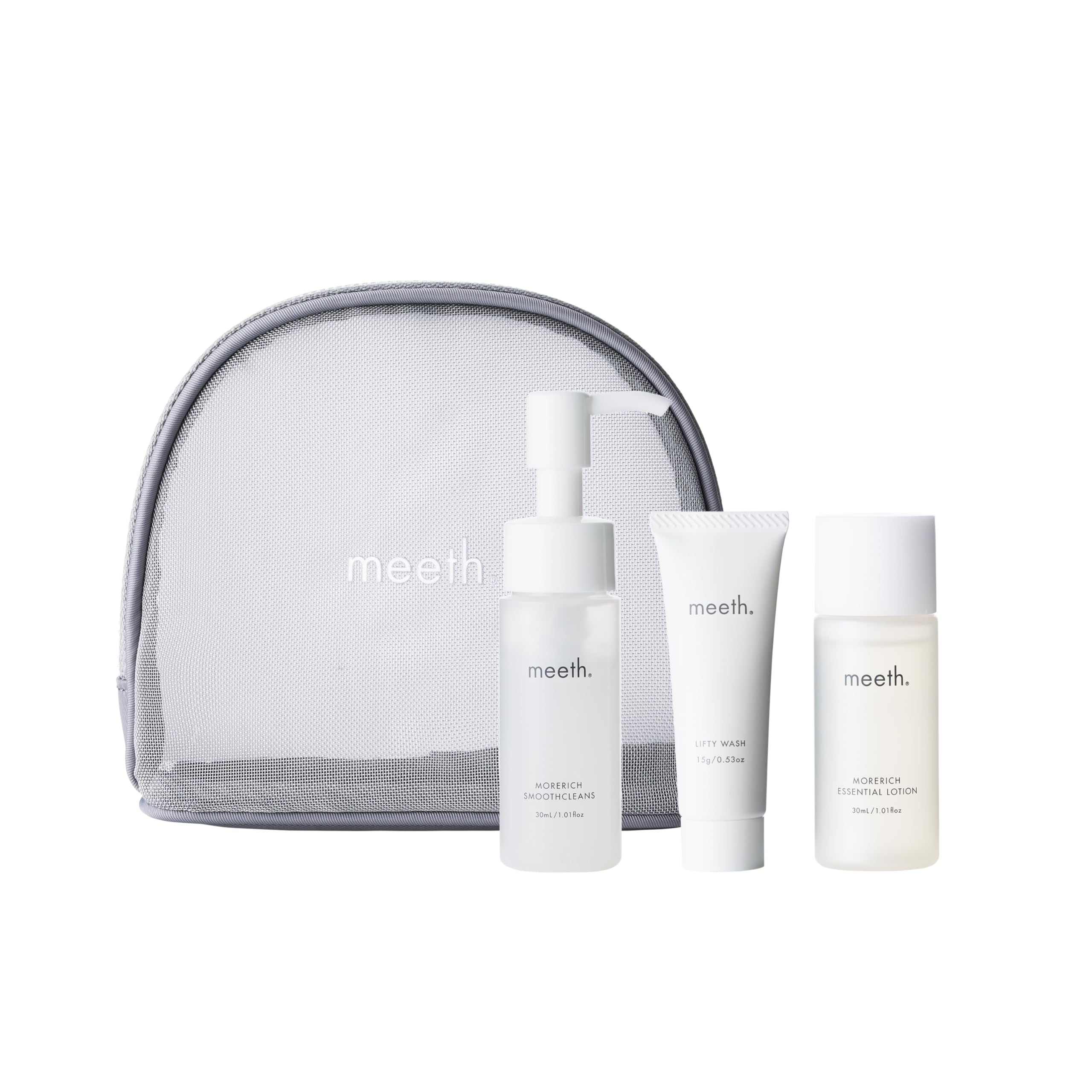 

Стартовый набор Meeth Набор для ухода за кожей с оригинальным чехлом (Очищающее средство/Очищающее средство для лица/Лосьон) Набор из 3 предметов [Пробный набор/Для путешествий/Уход за порами/Лосьон]