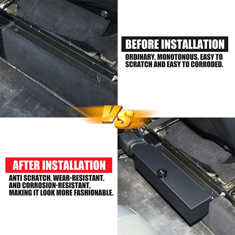 For Land Rover Defender 90 110 2004-2018 Aluminum alloy black car front seats rear lower password box car accessories NG5