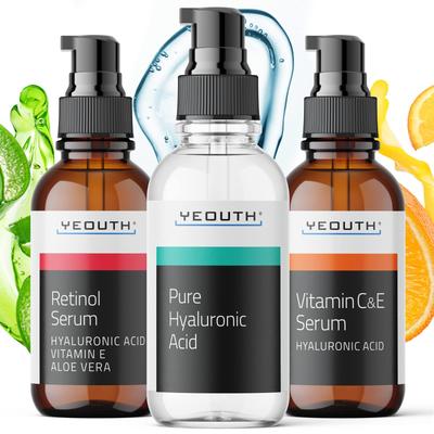 YEOUTH Pure Hyaluronic Acid Sérum Vitamin C Sérum Retinol Retinol Sérum na obličej Vitamin C sérum na obličej Sérum kyseliny hyaluronové Popular Rankin Skin