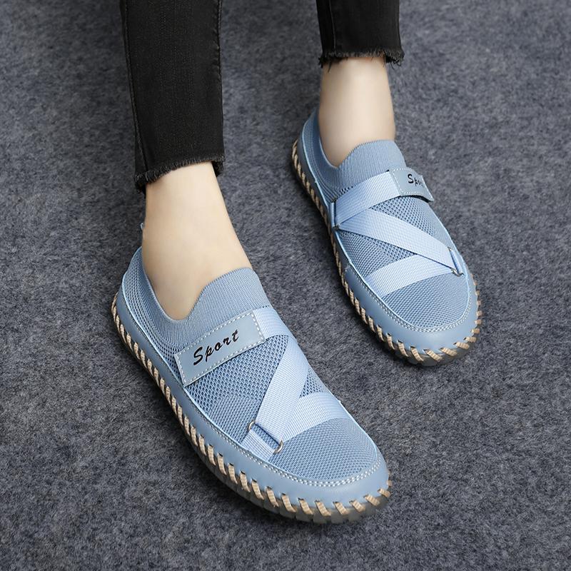 Women Hiking Shoes Driving Shoes Slip on Moccasins Beige Yellow Blue Casual Plus Size Outdoor Shoes