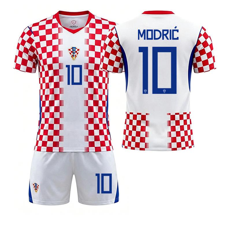 2026 World Cup Croatia away jersey No. 10 Modric children s adult football jersey set wholesale 16