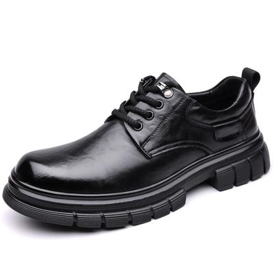 Fashion Spring Autumn  British Derby Shoes for Men Cow Leather Fashion Casual Wedding Shoe Male Solid Color Designer Dress Shoes Man