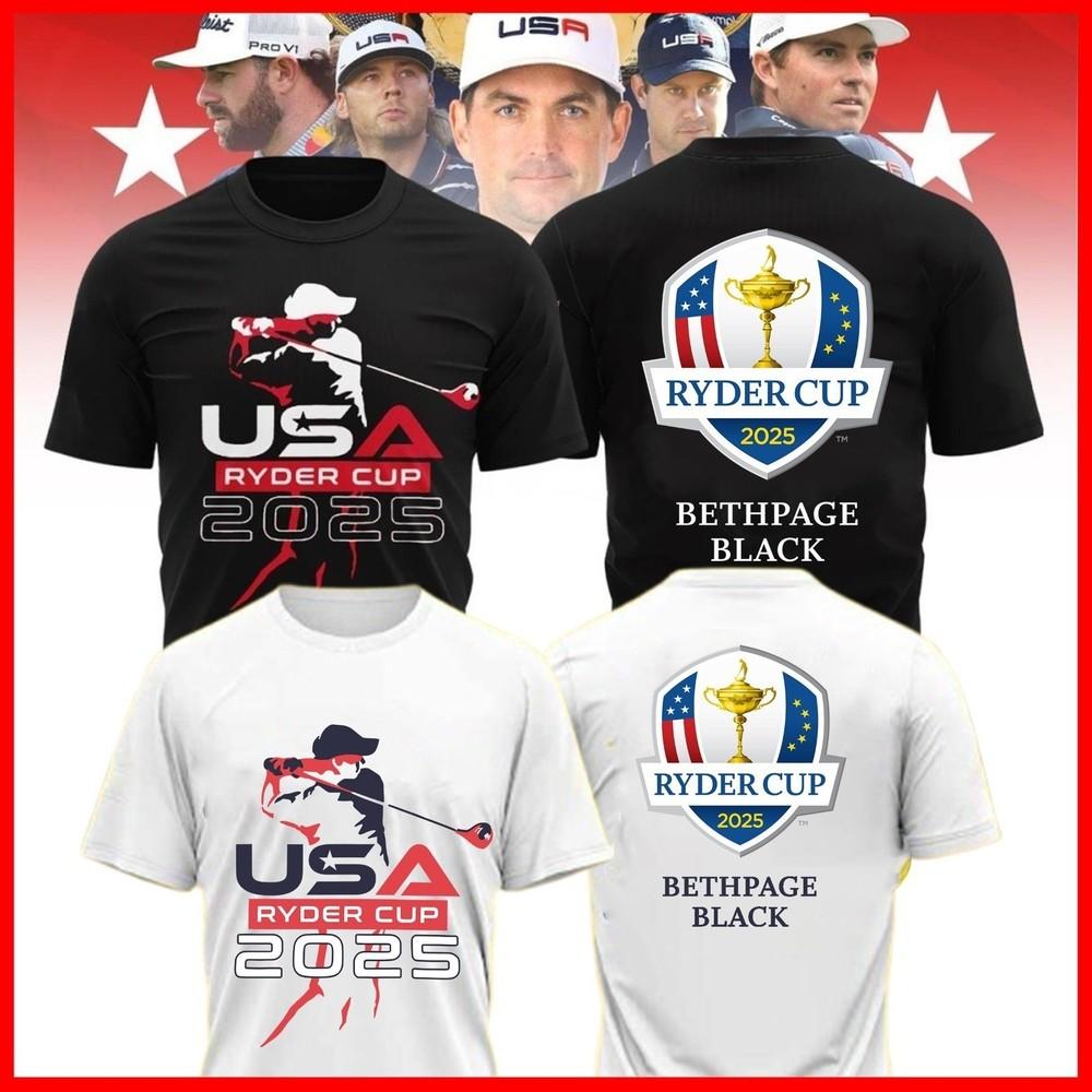 

HOT HOT - USA 2025 Ryder Cup Bethpage 2 Sides Shirt 45th Ryder Cup Tee Fastship L